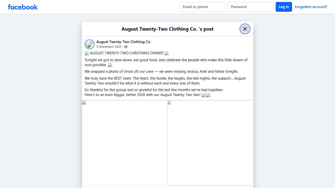 ✨ AUGUST TWENTY-TWO... - August Twenty-Two Clothing Co. Facebook